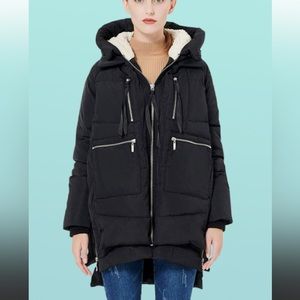 7 For All Mankind thermal puffer hooded jacket S